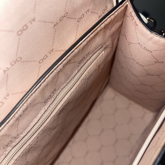 Aldo White and Pink Floral Satchel Bag - Picture 5 of 5